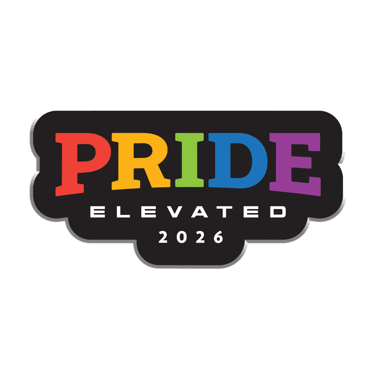 L. Pride Elevated Magnet - Rainbow