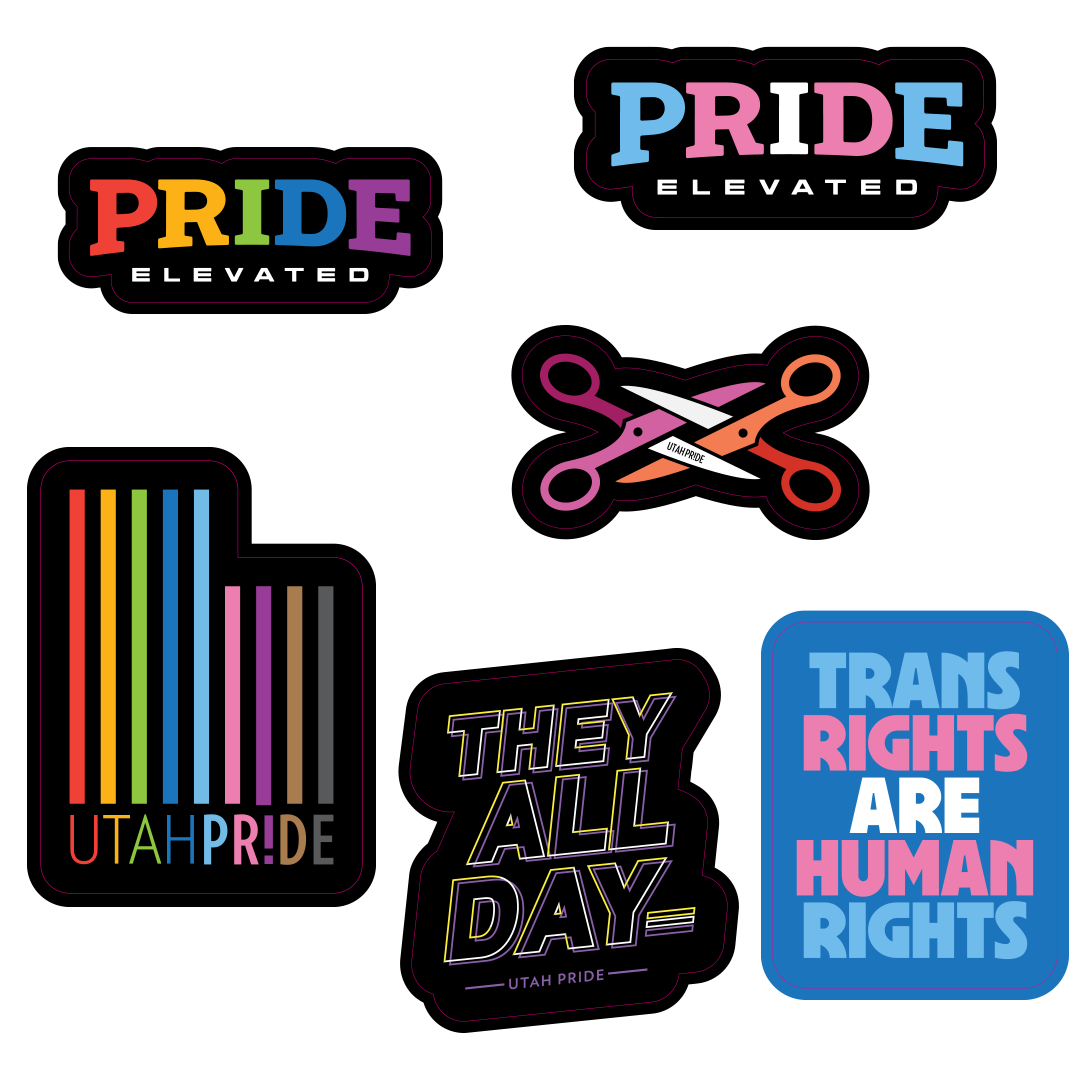 N. Utah Pride Sticker Pack (Pre Order.  Estimated Shipping 06/19/2026 - 07/10/2026)
