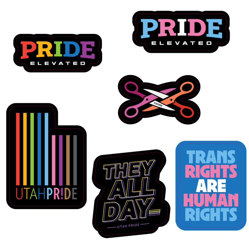 N. Utah Pride Sticker Pack (Pre Order.  Estimated Shipping 06/19/2026 - 07/10/2026)