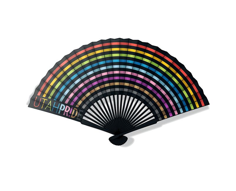 K. Utah Pride Rainbow Fan